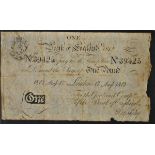 *H. Hase, One Pound, 17 August 1812, No 39425 (Dugg. B.201c) (1)