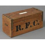 *Royal Flying Corps. A WWI mahogany Camera Gun plate box by Thornton Pickard, Altringham, England,