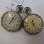 *Air Ministry Stopwatches. A WWII pocket stopwatch, circa 1941, with circular white dial, top wind
