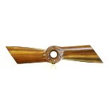 *Mercedes 100 PS. A mixed hardwood propeller hub with two part-propeller blades, circa 1914-1915,