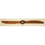 *Wotan - 200 PS Benz. A mixed hardwood two-blade propeller, circa 1917, stamped WOTAN PROPELLER,