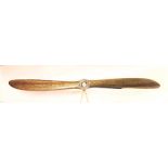 *German Propeller 120 PS. A mixed hardwood two-blade propeller, circa 1915-1916, stamped 2613, 120