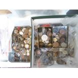 *Mixed coins. A very mixed collection of coins including Russian Catherine The Great 5 kopeks,