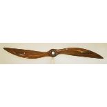 *Wohlert 160 PS Mercedes. A mixed hardwood two-blade propeller, circa 1917, with decals, stamped