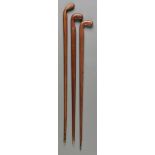 *Propeller Sticks. Three WWI and later British aircraft propeller walking sticks, including an