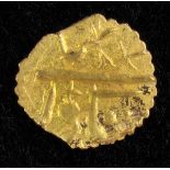 *India. Gold rupee probably circa 1850, with an old note written in ink 'a "Moolraj" Rupee, currency