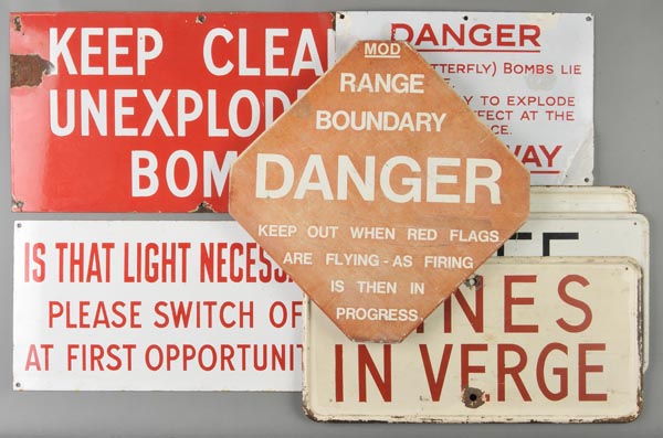 *Air Raid Precaution. A collection of WWII and later enamel signs including 'Is that Light - Image 2 of 2