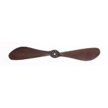 *Auxiliary Propeller 500 W. A mahogany two-blade propeller, circa 1917-1918, no data stamps,