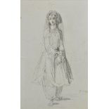 *Victoria, Princess Royal (Victoria Adelaide Mary Louise, 1840-1901). Pencil drawing of a girl in
