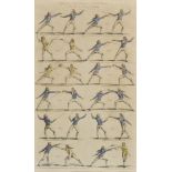 *Cooke (C., publisher). Offensive and Defensive Positions, & See the Art of Fencing, 1789, a pair of