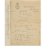 *MCC Cricket Team in Australia, 1920-21. An autograph book kept by Rodney Ewan James, 1920-22,