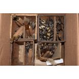 *Decorative finishing tools. A collection of approximately 30 brass decorative finishing tools etc.,