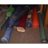 *Book cloth. A selection of 11 rolls of bookbinding book cloth & papercloth etc., including