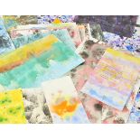 *Decorative Papers. A small selection of approximately 50 hand decorated paste & marbled papers by