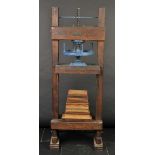 *Standing Press. A handsome beech standing press by Hampson Bettridge & Co., with beech side