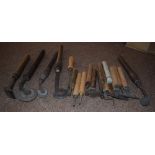 *Decorative finish tools. Fourteen decorative tools with simple designs (including two decorative