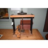 *Bookpress. A Dryad Bookpress, with wooden platen and metal column side supports, central screw