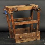 *Laying press and tub. A beech laying press and tub, with approximately 46cm (18 inches) between
