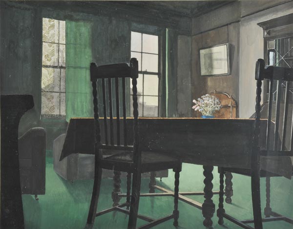 Smith (Philip, 1928-). The Green Room, circa 1953-54, gouache and watercolour on paper, 435 x 555
