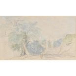 *Attributed to Edward Lear (1812-1888). Tivoli, 24th October 1839, pencil and watercolour on