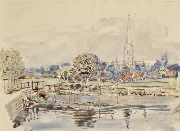 Hawksworth (William Thomas Martin, 1853-1935). Sketchbook containing various views in Salisbury