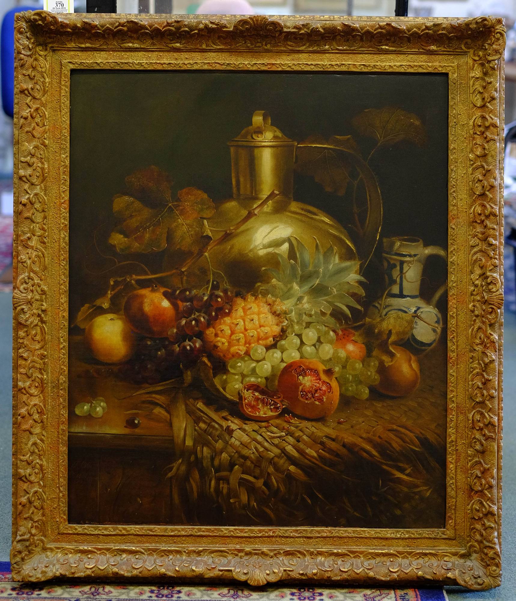 *Colls (R., 19th century). Still life of fruit, 1842, oil on canvas, showing a still life of - Image 2 of 4