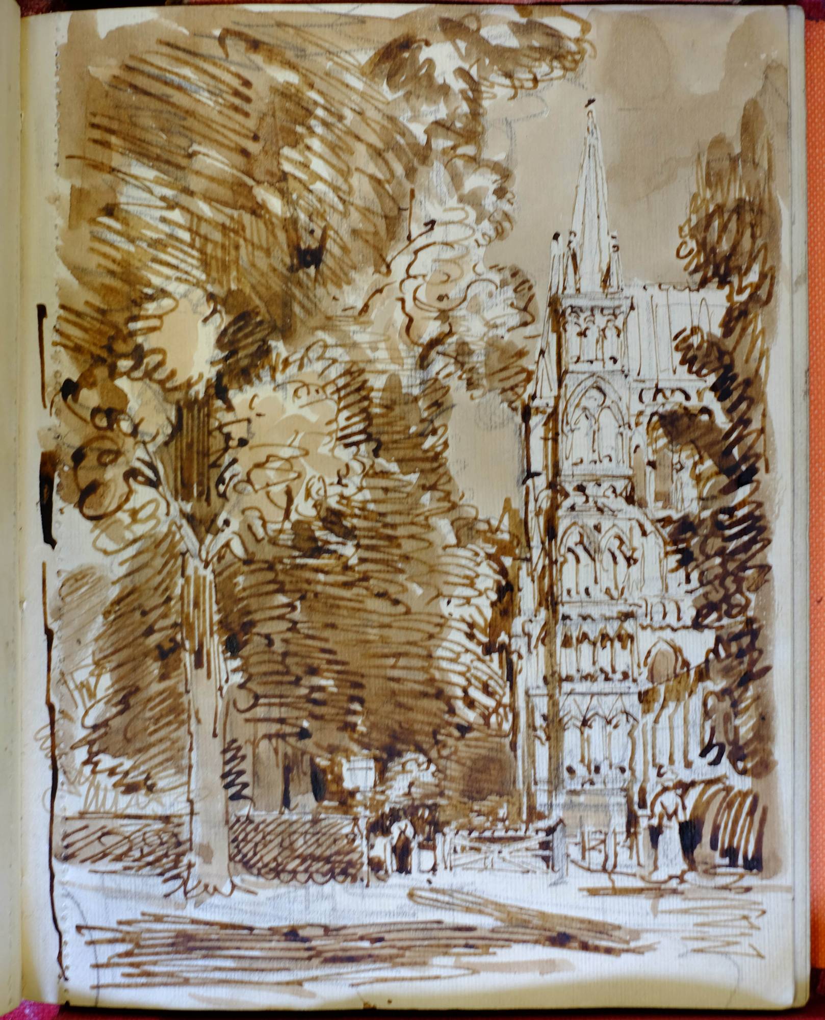 Hawksworth (William Thomas Martin, 1853-1935). Sketchbook containing various views in Salisbury - Image 7 of 11