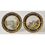 *Sevres. A pair of mid 19th-century porcelain cabinet plates from the Chateau des Tuileries