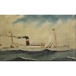 *Jansen (Harry J., circa 1895-1930). The steamer Sir William Stephenson, 1908, oil on canvas, signed
