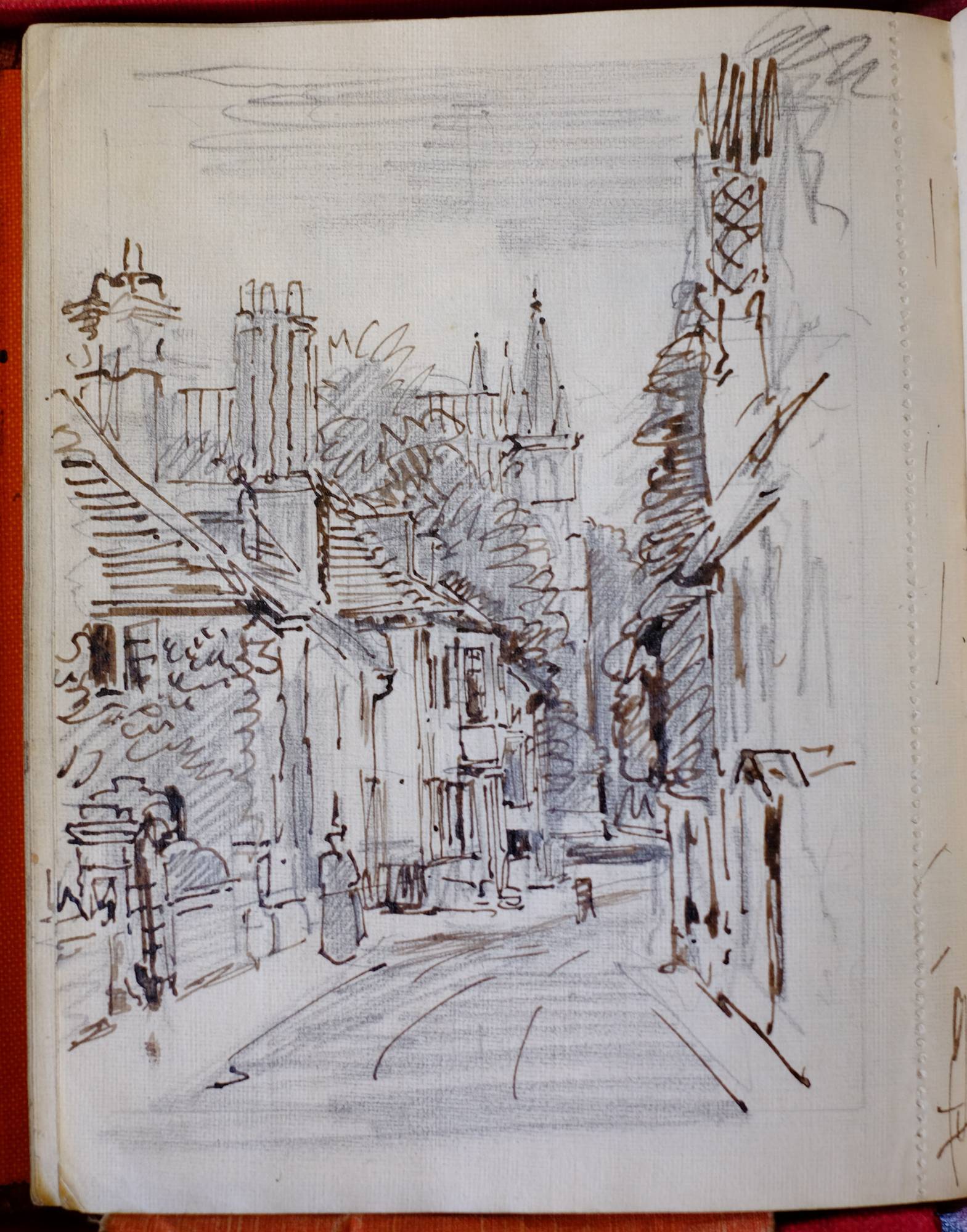 Hawksworth (William Thomas Martin, 1853-1935). Sketchbook containing various views in Salisbury - Image 5 of 11