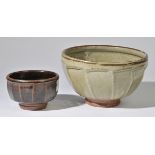 *@Batterham (Richard, 1936-). Large stoneware bowl with a celadon glaze, unsigned, 22cm diameter,