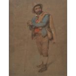 *Italian School. Italian peasant, circa 1850, watercolour, indistinct signature to lower right, part