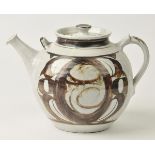 *Caiger-Smith (Alan, 1930-) at Aldermarston Pottery. Large teapot with brown decoration, oversized