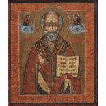 *Icon. An Orthodox icon in the antique style, probably 20th century, coloured pigment and gilt on