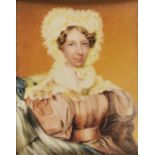*Marshall (Thomas). Portrait of a Lady, 1836, watercolour on ivory, half-length portrait of a lady