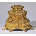 *Table cabinet. A late 19th-century Continental ormolu table casket, in the Renaissance style,