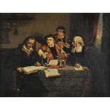 *Follower of Louis Hersent (1777-1860). 'Martin Luther surrounded by Protestant Reformers', oil on