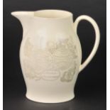 *World. The World in Planisphere, circa 1790, a Bristol pearlware jug, transfer printed with a