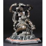 *Manner of Claude Michel Clodion (1738-1814). Mother and infant Bacchus, bronze sculpture,