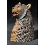 *Black Forest. An early 20th-century Black Forest carved tobacco jar, carved in the form of a bear's