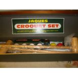 *Croquet set. A modern Jacques croquet set, with mallets, balls and instructions in original box (