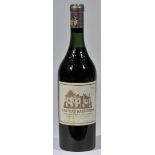 *Wine. Chateau Haut-brion 1959, one bottle of red Bordeaux, from Pessac-Leognan, Graves, glass