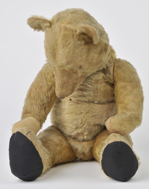 *Teddy. A large teddy bear, English, early 20th century, a gold mohair jointed teddy bear with