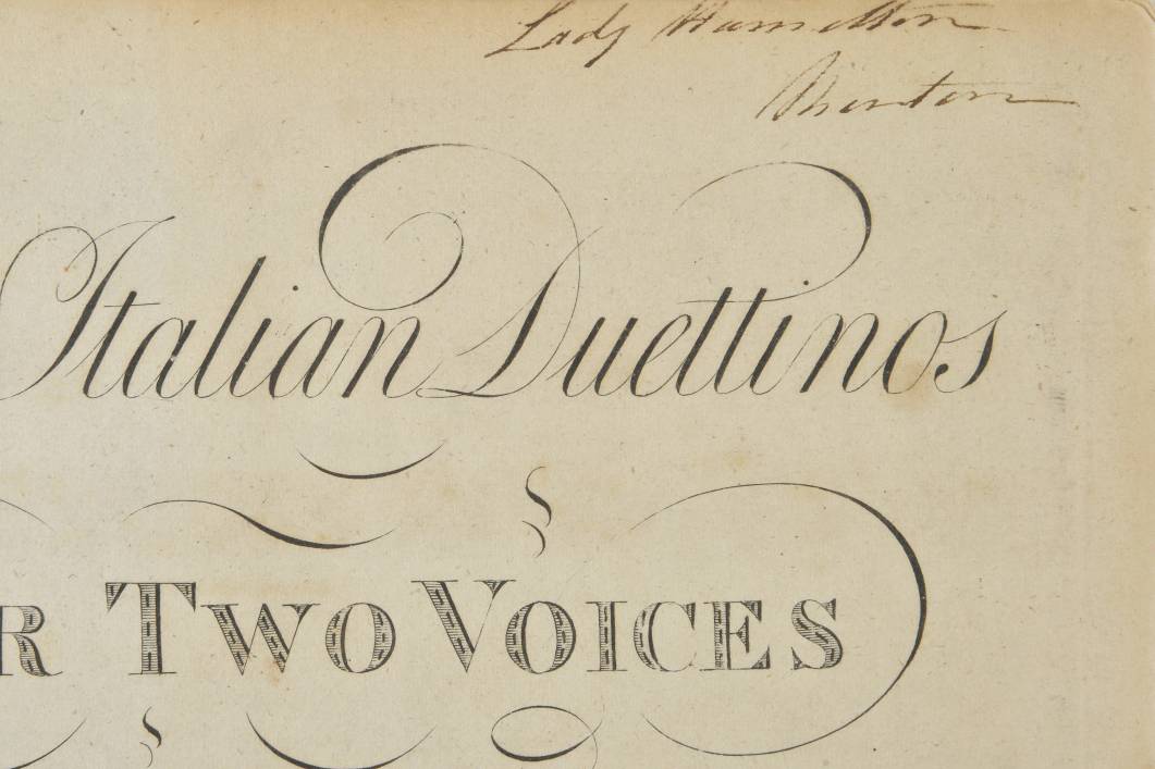 [Lady Emma Hamilton, 1765-1815]. Six Italian Duettinos for Two Voices with an accompaniment for - Image 2 of 3