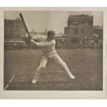 *Cricket. Beldam (George), Victor Trumper at the crease, circa 1905, fine black & white photograph