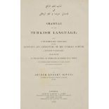 Davids (Arthur Lumley). A Grammar of the Turkish Language..., 1st edition, 1832, 9 lithographed