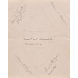 Churchill (Winston Leonard Spencer, 1874-1965). A scrap album with autographs, early 20th century,