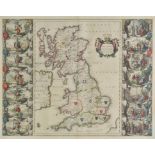 *British Isles. Blaeu (Johannes), Britannia prout divisa suit temporibus Anglo-Saxonum praesertim