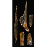 *Copal amber - with insect inclusions. The set of large examples are up to 100,000 years old and