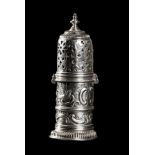 *Sugar caster. A Victorian silver sugar caster by Robert Stewart, London 1880, with a bayonet fitted